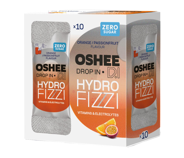 OSHEE Proszek musujący DROP IN Hydrofizzi pomarańcza-marakuja 10 s - 1546753 - zdjęcie